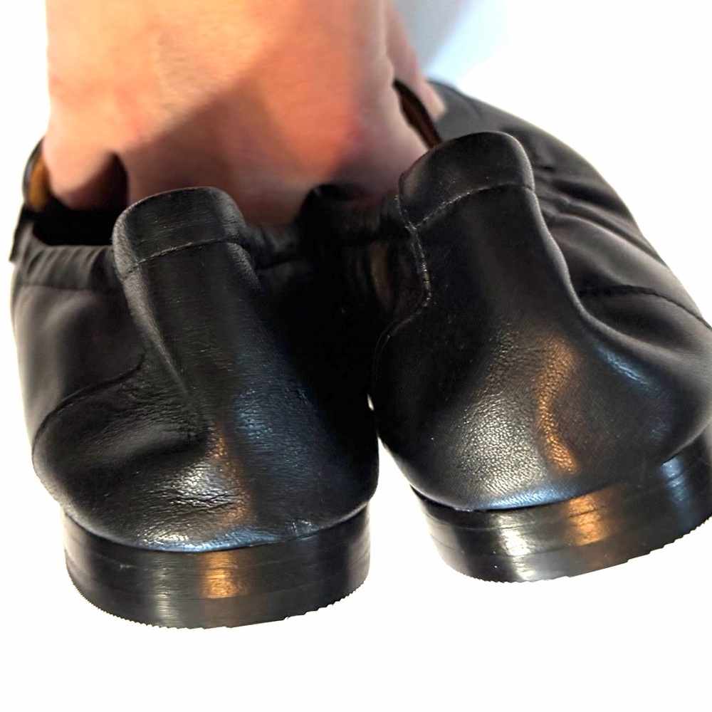 Tory Burch Black Leather logo ballet Loafers - Picture 9 of 9